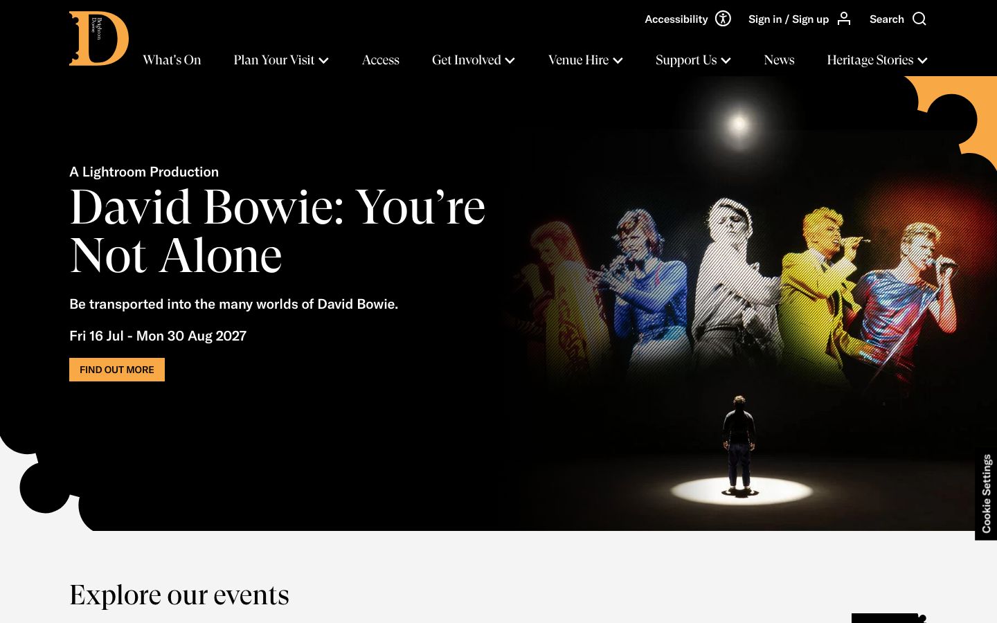 Homepage screenshot of Brighton Dome